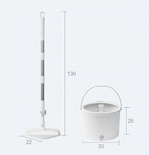 Швабра с отжимом + ведро Xiaomi QUANGE Rubber And Cotton Mop