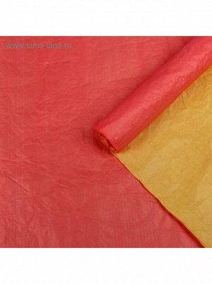 Бумага эколюкс 70 см х5 м двухцветная цвет красный/желтый