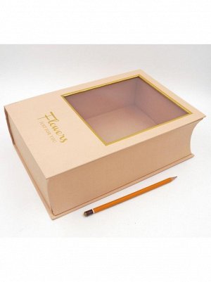 Коробка для цветов 28,5 х20 х9 см книга цвет микс HS-9-2