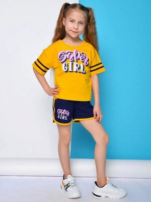 Комплект для девочки (футболка и шорты) арт.BK5042KP