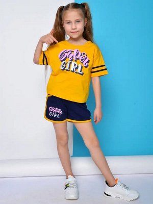 Комплект для девочки (футболка и шорты) арт.BK5042KP