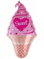 Фольга шар Мороженое Сладкие сердечки 17&quot;/43 см 1шт Китай