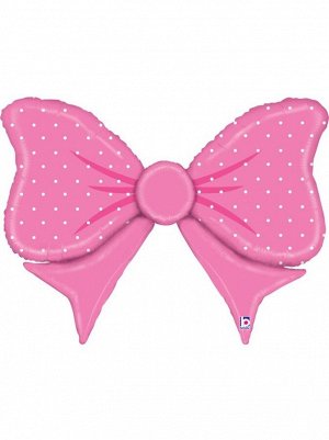 Фольга шар Бант розовый 35"/89 см Италия