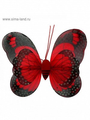 Крылья карнавальные Бабочка цвет красный 38 см × 49 см