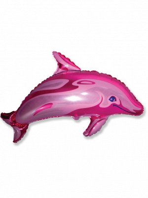 Фольга шар Дельфинчик фуксия 15"/37 см 1 шт Испания