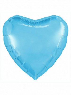 Фольга шар Сердце 30" Пастель Cool Blue 1204-1023