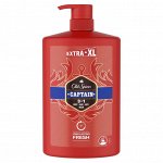 OLD SPICE Гель для душа + шампунь 2в1 Captain 1000мл