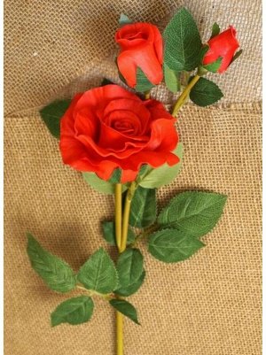 Роза 3 цветка 70 см цвет красный