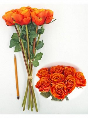 Роза букет из 8 шт 38см цвет оранж HS-37-14