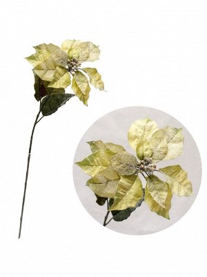 Цветок искусственный 76 см Пуансетия цвет Зеленый KBLEPS3041-A2A