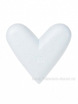 Сердце плоское 19 х 20 х 4 см полистирол 27-67110
