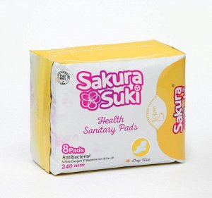 Прокладки гигиенические Sakura Suki Женские 240 мм дневные 8 шт