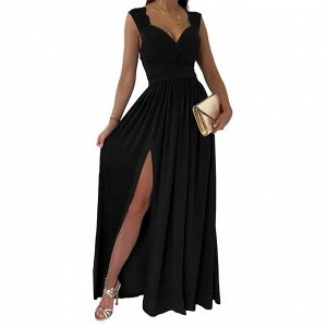 Вечернее платье в пол черного цвета 44-46-48р