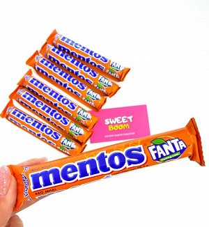 Жевательная конфета Ментос со вкусом фанты Mentos Fanta Orange 29 гр