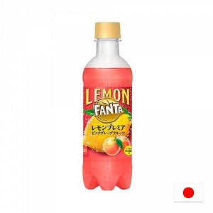 Fanta Lemon Premier Pink Grapefruit 380ml - Японская Фанта премьер розовый грейпфрут и лимон
