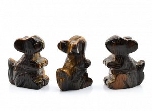 Мышонок из тигрового глаза 35*23*47мм
