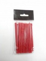 Свеча восковая натуральная красная, 10 см, (уп. 20 шт.)