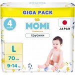 MOMI COMFORT CARE трусики-подгузники L (9-14 кг) GIGA, 70 шт/уп, Новинка!