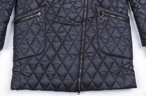Куртка Комфортная и практичная стеганая куртка с капюшоном - идеальное решение для стильного и комфортного образа в прохладную погоду. Куртка прямого силуэта с асимметричной застежкой на «молнию». На 