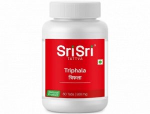 Трифала  Triphala Sri Sri ,500мг,60 таблеток Шри Шри Аюрведа, Производитель: Индия.
