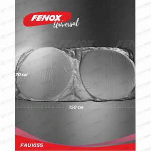 Шторка солнцезащитная 80 см на лобовое стекло (80*145*80*135 см) Fenox, арт. FAU1055