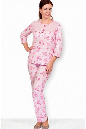 Пижама с брюками, розы - горошек (399-1)