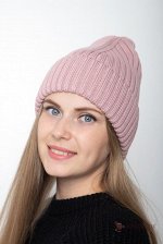 Шапка женская осенняя однослойная с подворотом