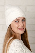 Шапка женская осенняя однослойная с подворотом