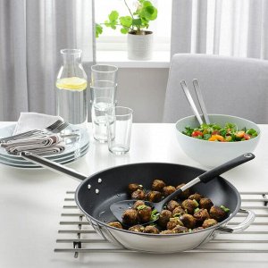 IKEA 365+, Сковорода для жарки, нержавеющая сталь с антипригарным покрытием, 32 см