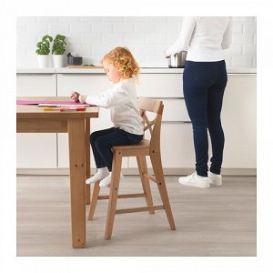 IKEA ИНГОЛЬФ Детский стул, морилка,антик