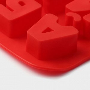 Форма для шоколада Доляна «Буквы. Алфавит русский», силикон, 36,6?26,6 см, 33 ячейки (3,5?3 см), цвет МИКС