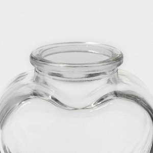 Набор стеклянных баночек для сыпучих продуктов с пробковой крышкой Доляна «Парфе. Сердце», 85 мл, 6,8x7,5 см, 12 шт