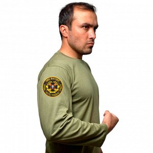 Оригинальная мужская футболка с длинным рукавом с термотрансфером "ЧВК Вагнер, - Кровь. Честь. Родина. Отвага"