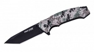 Складной нож с клинком танто Cold Steel 213 Tanto Camo, (Фолдер для серьезных задач в лесу и в быту. Надежная сталь 7Cr17 оптимальной закалки 56-58 HRC, удобная рукоятка. Отличная цена только для наши