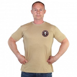 Песочная футболка с термотрансфером ЧВК "Группа Вагнера"