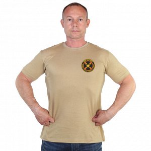 Песочная футболка с термотрансфером ЧКВ "Вагнер"