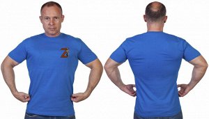 Васильковая футболка с трансфером Операция «Z»
