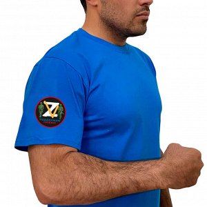 Голубая оригинальная футболка Z V, - Поддержим наших! (тр №51)