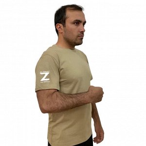 Стильная хлопковая футболка с литерой Z, - За Победу! Задача будет выполнена! (тр. №38)
