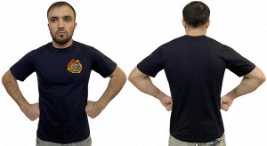 Тёмно-синяя футболка с термоаппликацией "Zа Донбасс", (тр. №77)