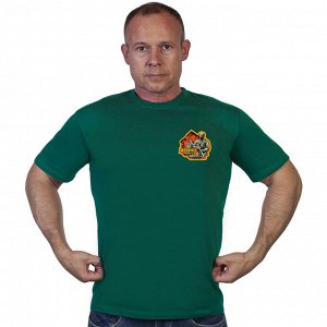 Зелёная футболка с термопереводкой "Zа Донбасс", (тр. №77)