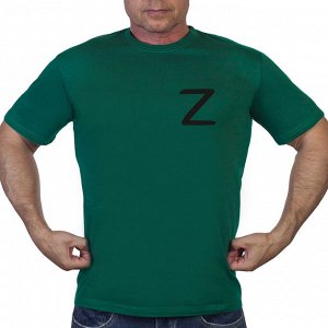 Зелёная футболка с термопереводкой Z, (тр. №13)