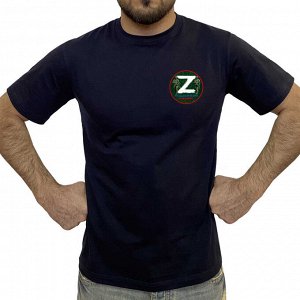 Тёмно-синяя футболка с термопринтом «Z» – поддержим наших!, (тр 20)