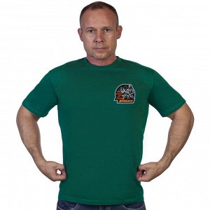 Зелёная футболка с термопринтом "Zа Донбасс", (тр. №76)