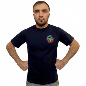 Тёмно-синяя футболка с термотрансфером "Zа Донбасс", (тр. №74)