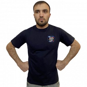 Тёмно-синяя футболка с трансфером ЛДНР, (тр. №73)