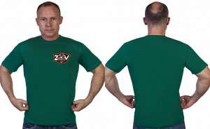 Зелёная футболка с термотрансфером ZOV, (тр. №83)