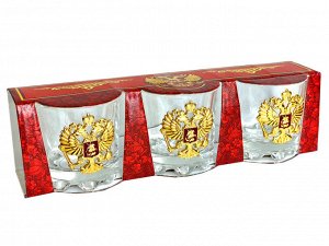 Стопки из стекла «Герб России», – солидный подарок и дань славной русской традиции пиршеств и застолий