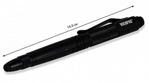 Тактическая ручка со стилусом  чёрная, №6
