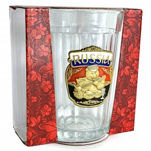 Граненый стакан «Россия - Сила!», – харизматичный подарок патриоту в эстетичной упаковке №116